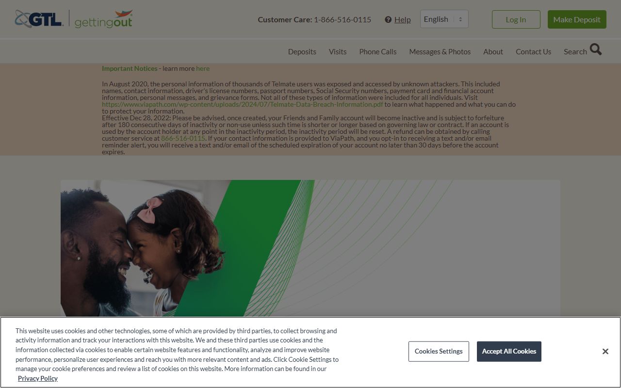 GettingOut video visitation portal for Gila County jail