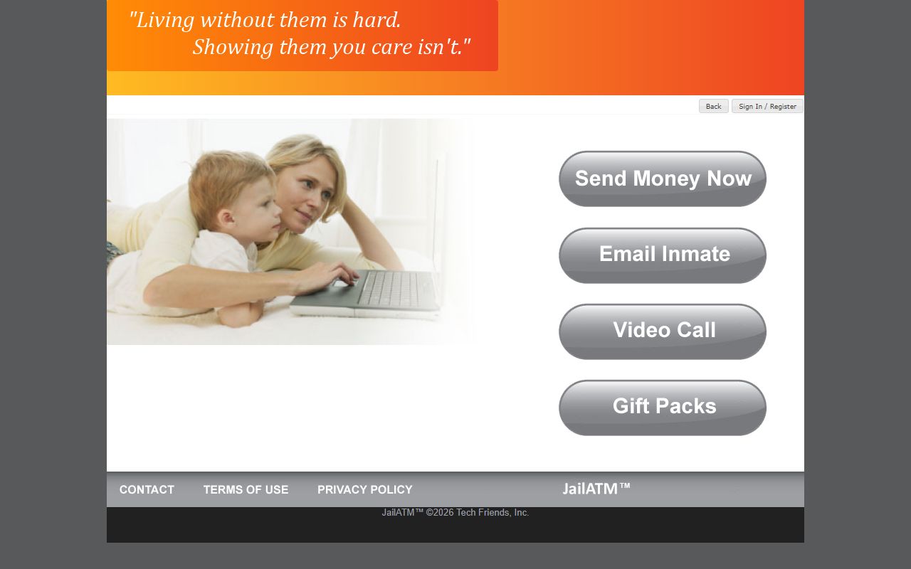 JailATM portal for Navajo County inmate account deposits